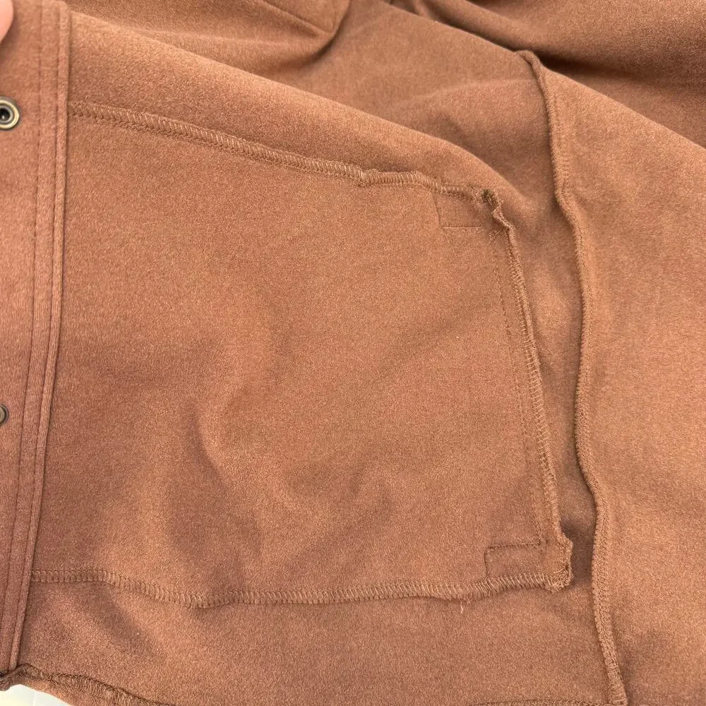 Laguna Shirt Jacket Men's M Brown Snap Front Shacket Fleece Outerwear Preppy - Picture 6 of 11